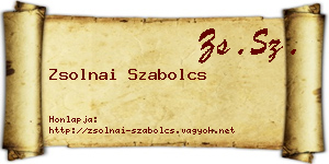 Zsolnai Szabolcs névjegykártya